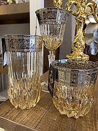 18 prç. Rcr Altın veya Gümüş Kaplama Bardak Seti