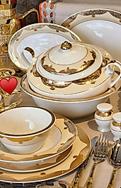 Lemons Krem 60 prç Makina Garantili Porselen Yemek Takımı